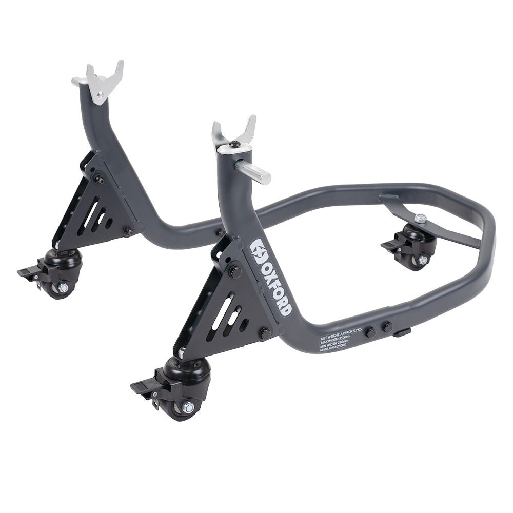 Oxford Zero-G Rear Dolly Paddock Stand Grey - ThrottleChimp