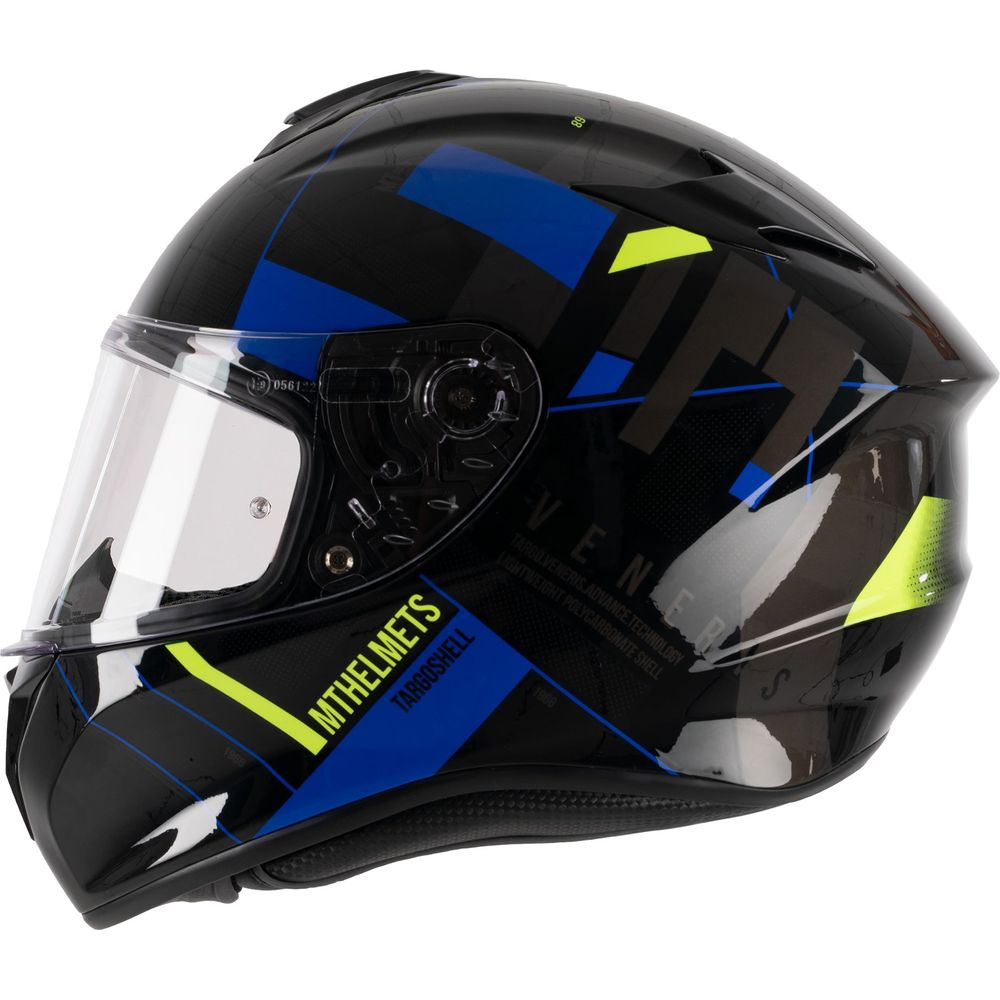 MT Targo Veneris A1 Full Face Helmet Gloss Blue - ThrottleChimp