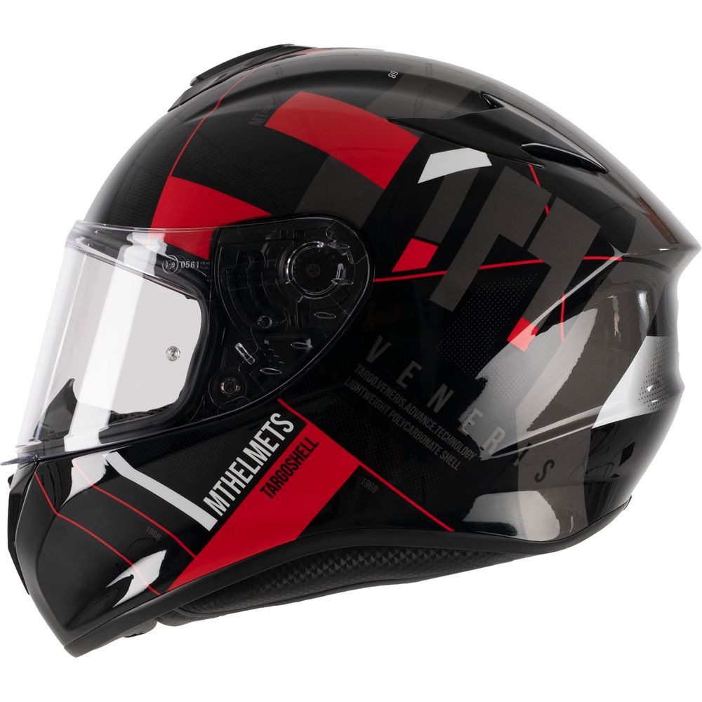 MT Targo Veneris A4 Full Face Helmet Gloss Red - ThrottleChimp