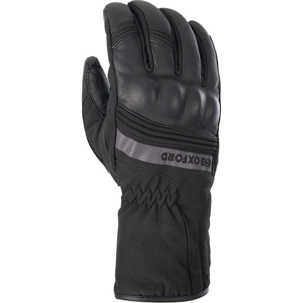 Oxford Calgary 2.0 Leather Gloves Black - ThrottleChimp