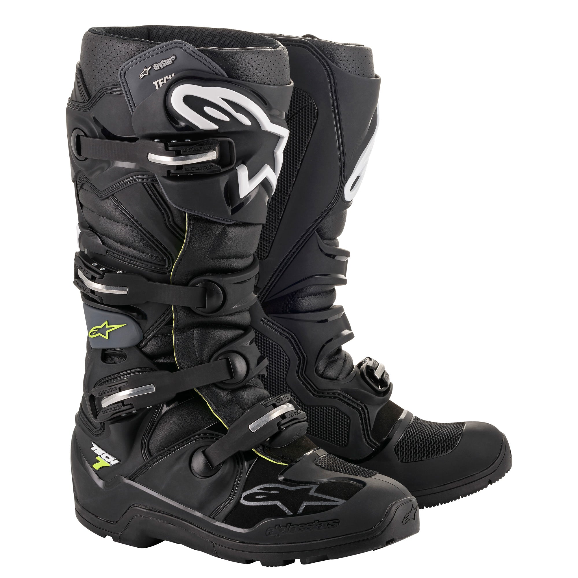 Alpinestars Tech 7 Enduro Drystar Boots Black / Grey - ThrottleChimp