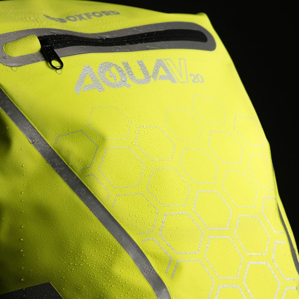 Oxford Aqua V20 Waterproof Backpack Fluo Yellow - 20 Litres FREE 1 YEAR Returns, FREE UK Delivery | ThrottleChimp