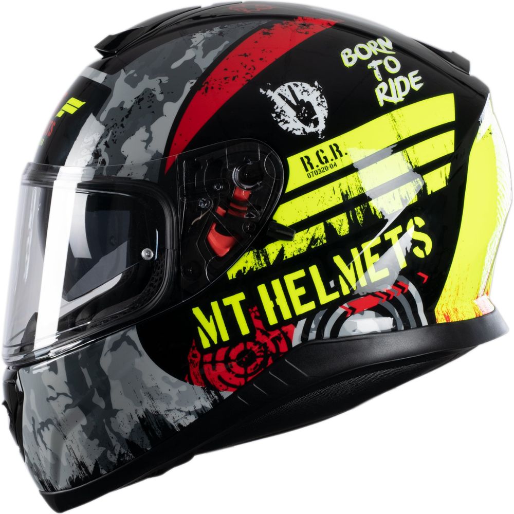 MT Thunder 3 Sniper Full Face Helmet Gloss Black / Fluo Yellow - ThrottleChimp