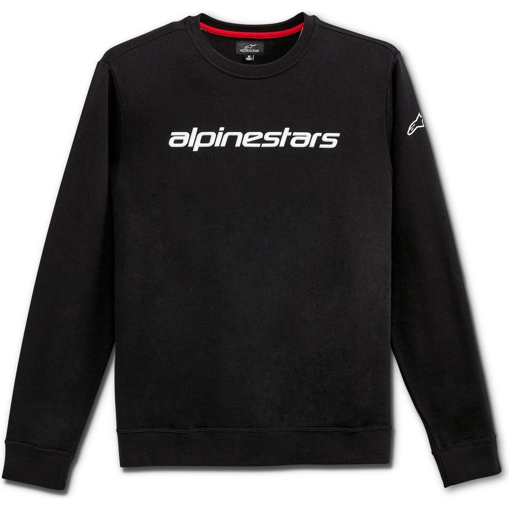 Alpinestars Linear Crew Fleece Black / White FREE 1 YEAR Returns, FREE UK Delivery | ThrottleChimp