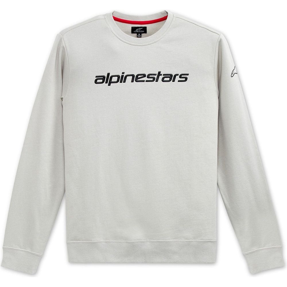 Alpinestars Linear Crew Fleece Silver / Black FREE 1 YEAR Returns, FREE UK Delivery | ThrottleChimp