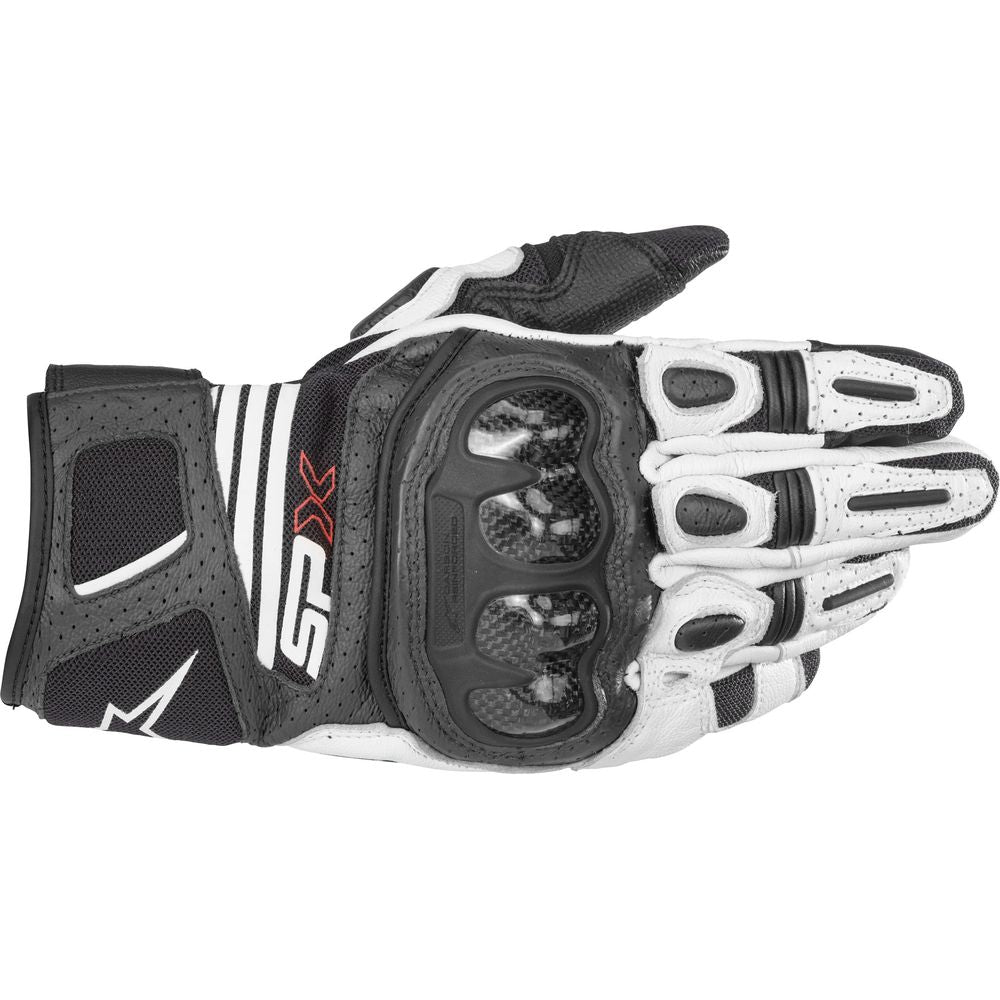 Alpinestars SP-X Air Carbon V2 Gloves Black / White FREE 1 YEAR Returns, FREE UK Delivery | ThrottleChimp