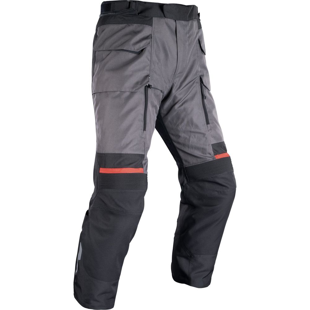 Oxford Rockland Textile Trouser Charcoal / Black / Red - ThrottleChimp