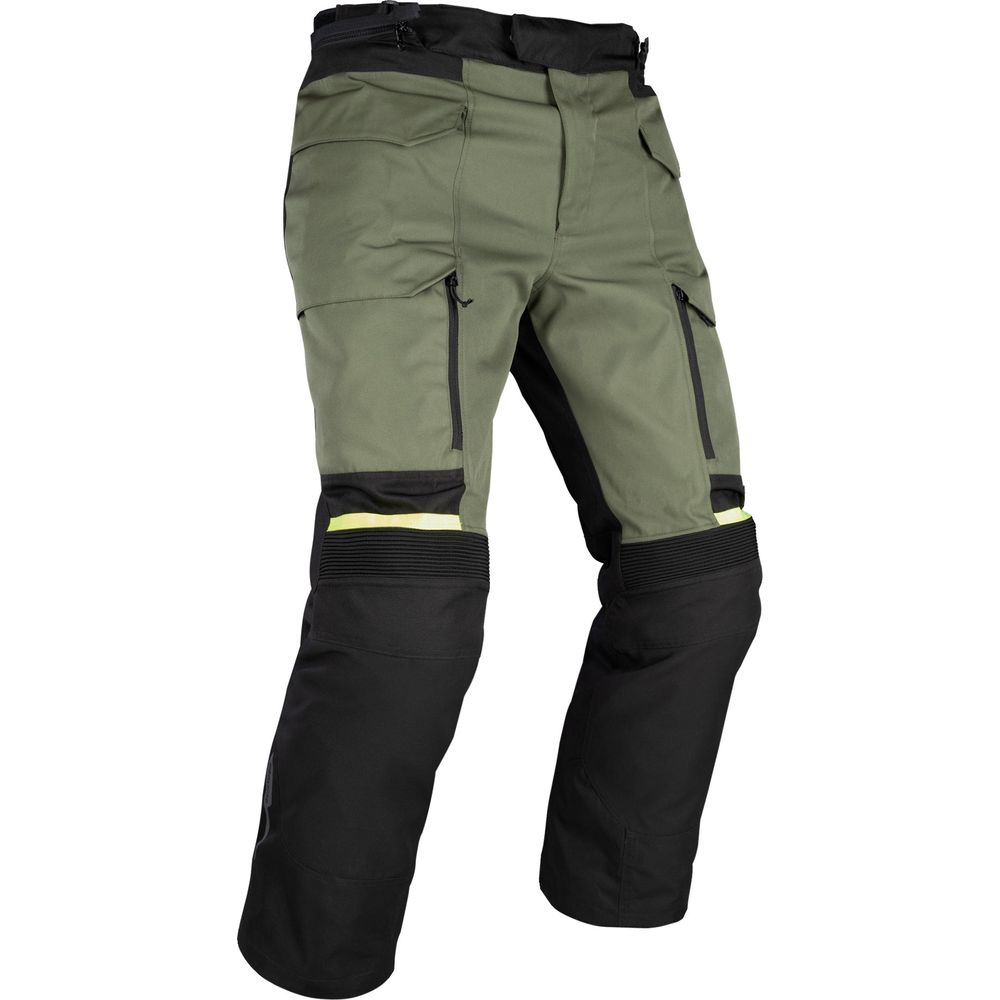 Oxford Rockland Textile Trouser Khaki / Black / Fluo Yellow - ThrottleChimp