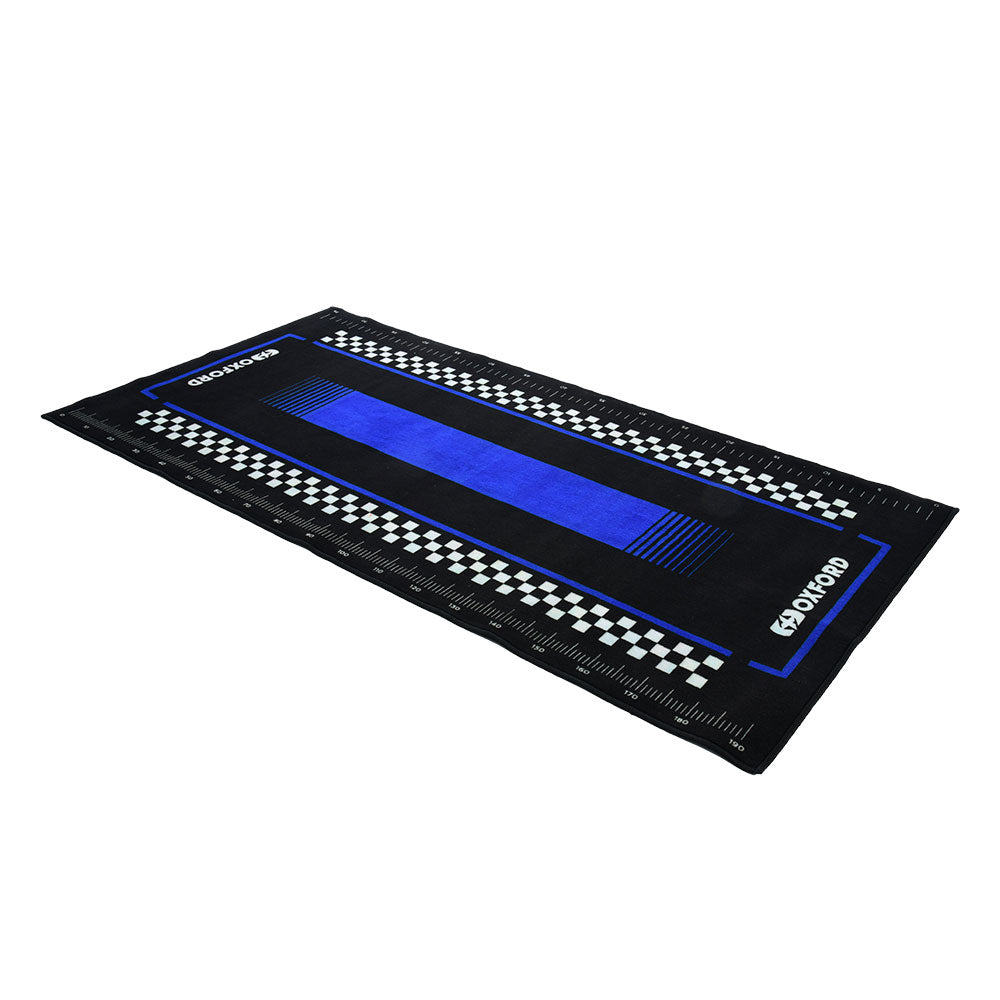 Oxford Pitlane Workshop Mat Yama Blue / Black - 200 x 100cm - ThrottleChimp