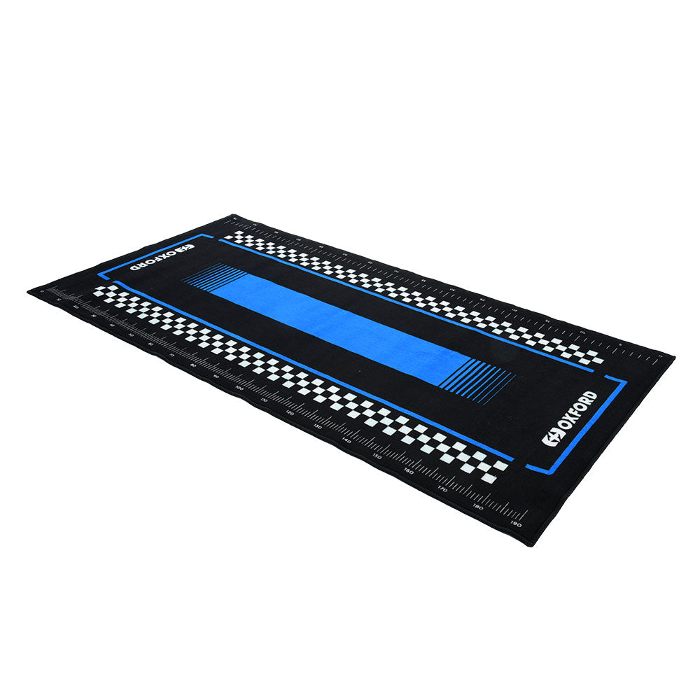 Oxford Pitlane Workshop Mat Suzi Blue / Black - 200 x 100cm - ThrottleChimp