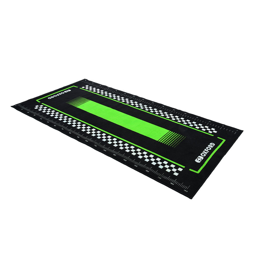 Oxford Pitlane Workshop Mat Green / Black - 200 x 100cm - ThrottleChimp