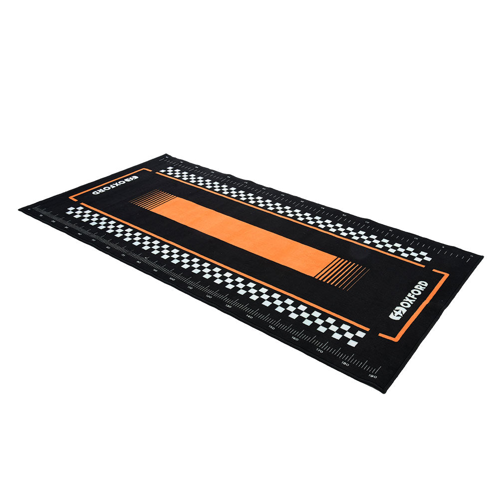 Oxford Pitlane Workshop Mat Orange / Black - 200 x 100cm - ThrottleChimp