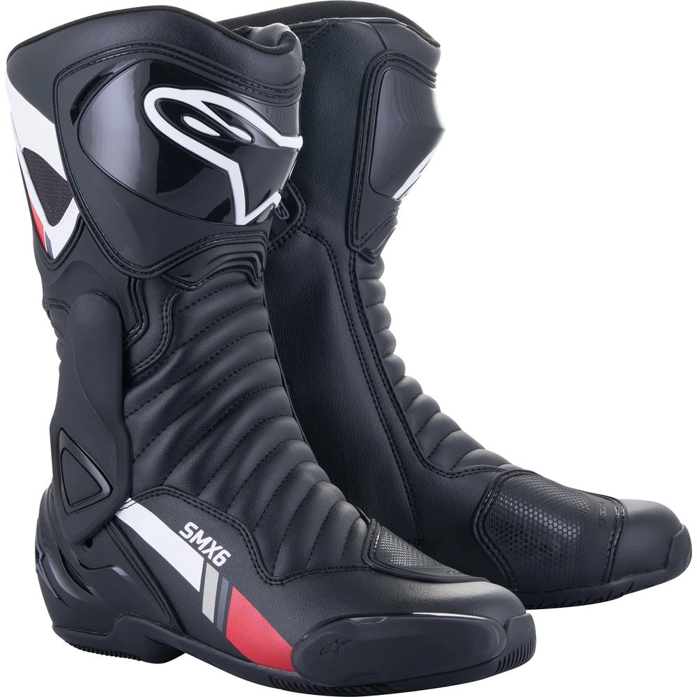 Alpinestars SMX-6 V2 Boots Black / White / Grey - ThrottleChimp