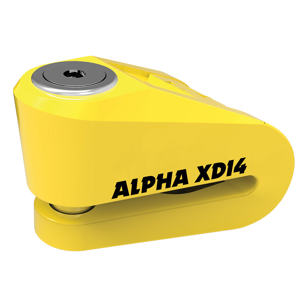 Oxford Alpha XD14 Disc Lock Yellow - 14 mm Pin - ThrottleChimp