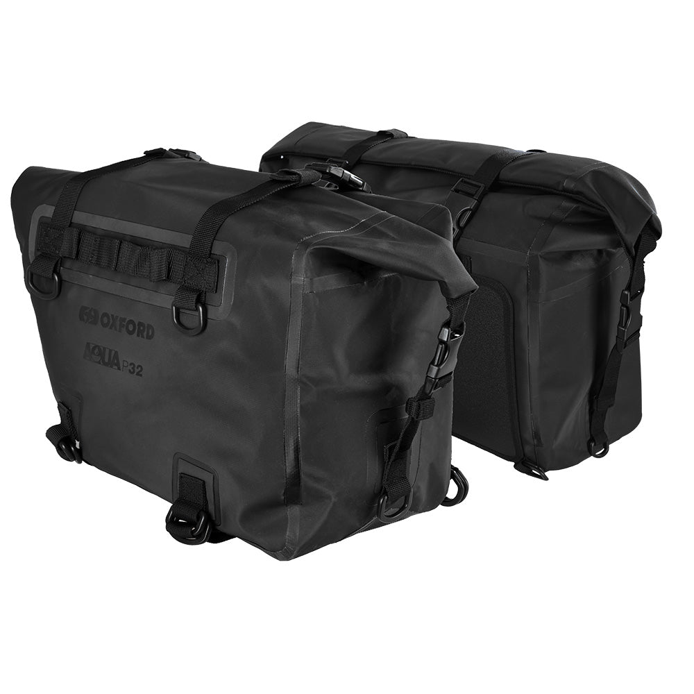 Oxford Aqua P32 Pannier Bag Black - 32 Litres - ThrottleChimp