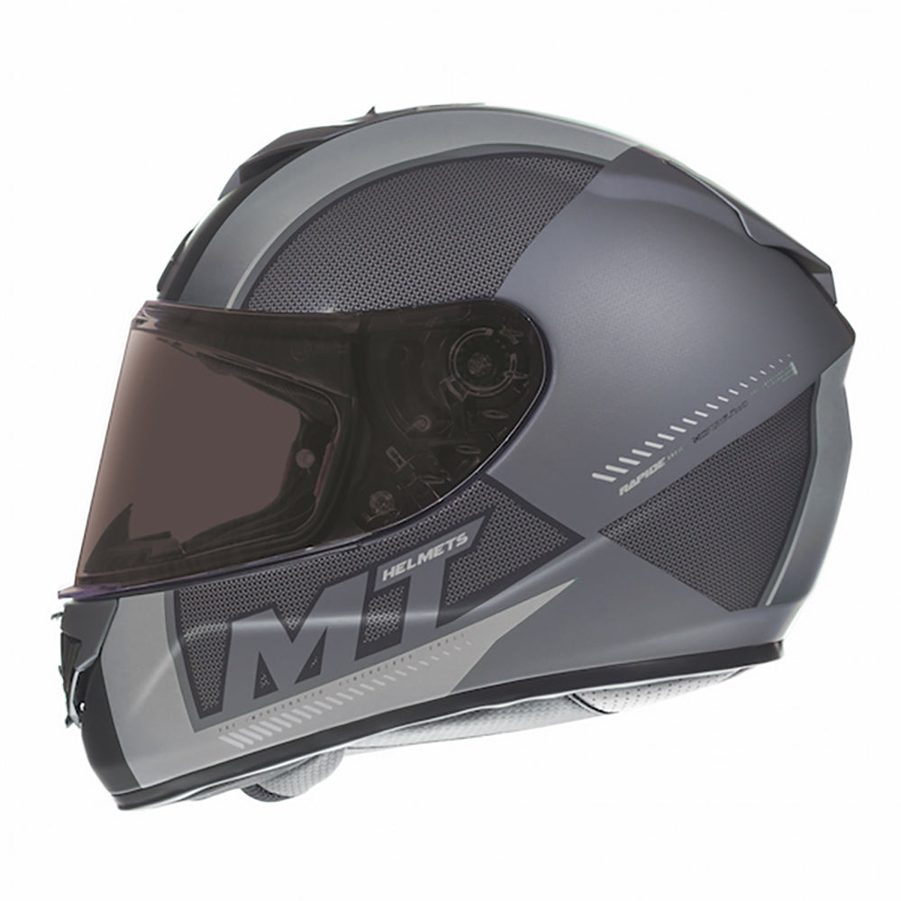 MT Rapide Overtake Full Face Helmet Matt Black / White - ThrottleChimp