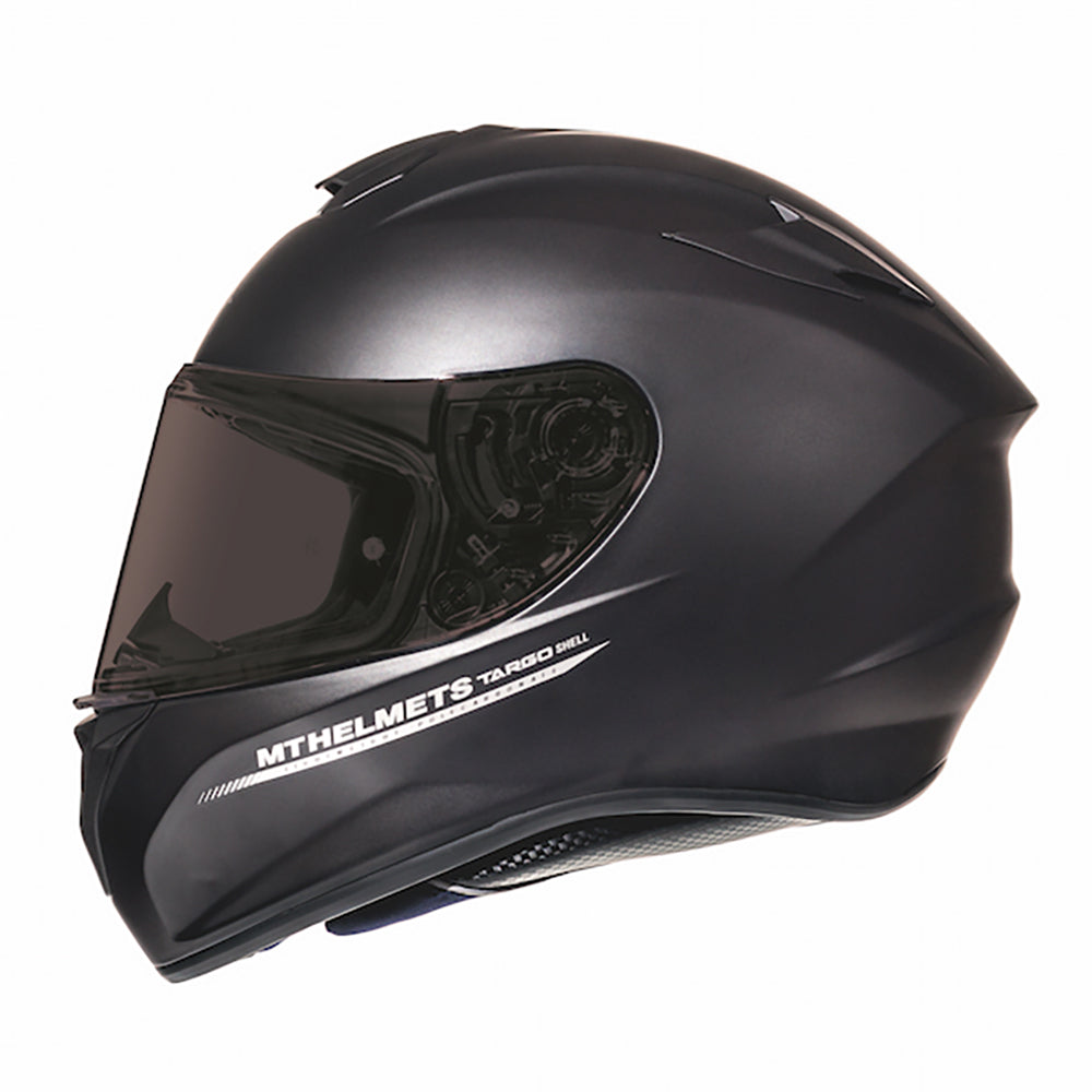 MT Targo Solid Full Face Helmet Matt Black - ThrottleChimp