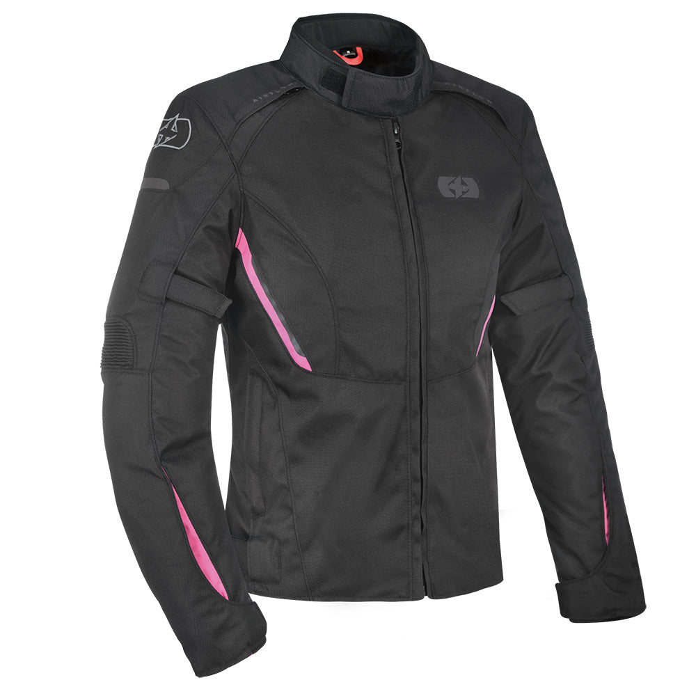 Oxford Iota 1.0 Ladies Textile Jacket Tech Black / Pink - ThrottleChimp