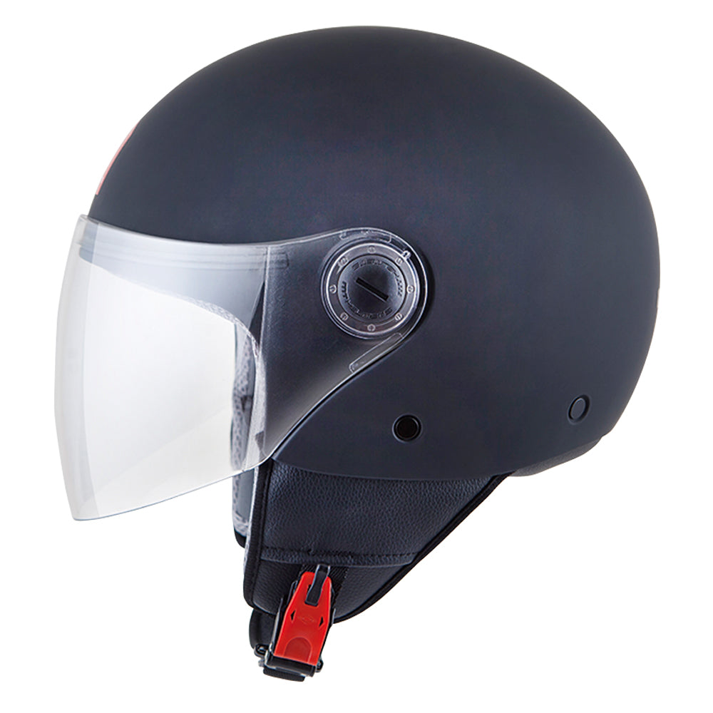 MT Street Open Face Helmet Matt Black - ThrottleChimp