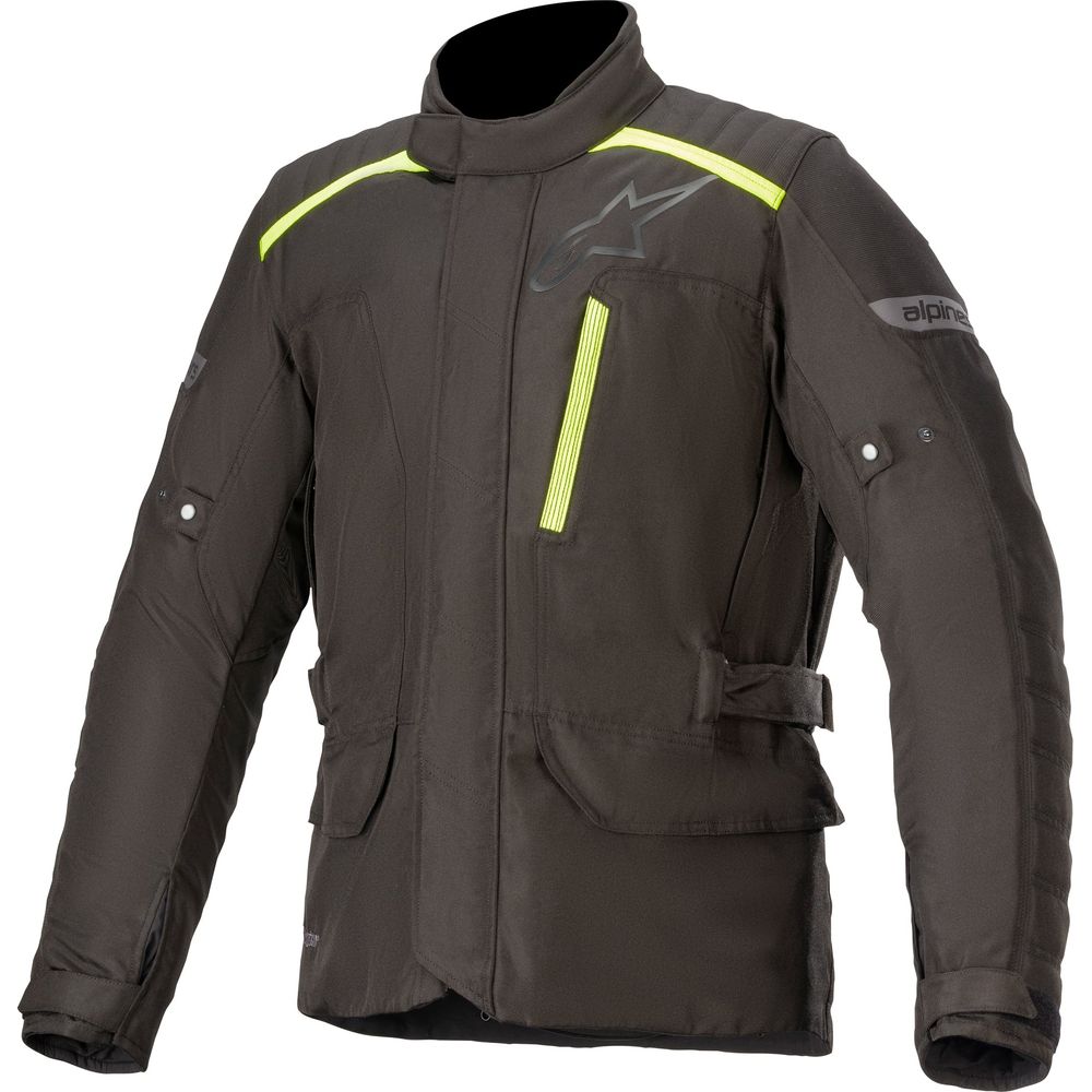 Alpinestars Gravity Drystar Jacket Black / Fluo Yellow - ThrottleChimp