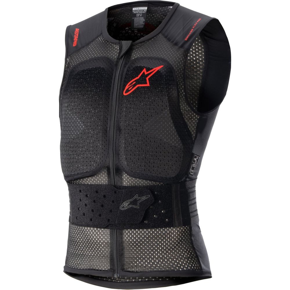 Alpinestars Nucleon Flex Pro Protector Vest Transparent Smoke / Red / Black - ThrottleChimp