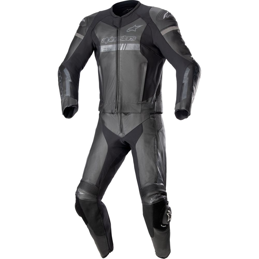 Alpinestars GP Force Chaser Two Piece Leather Suit Black / Black - ThrottleChimp