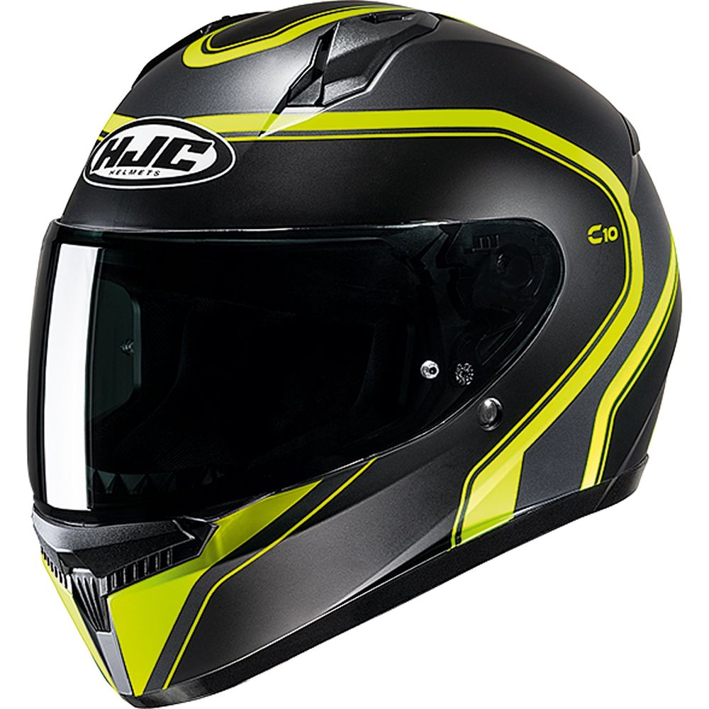 HJC C10 Elie Full Face Helmet MC3HSF Yellow FREE 1 YEAR Returns, FREE UK Delivery | ThrottleChimp