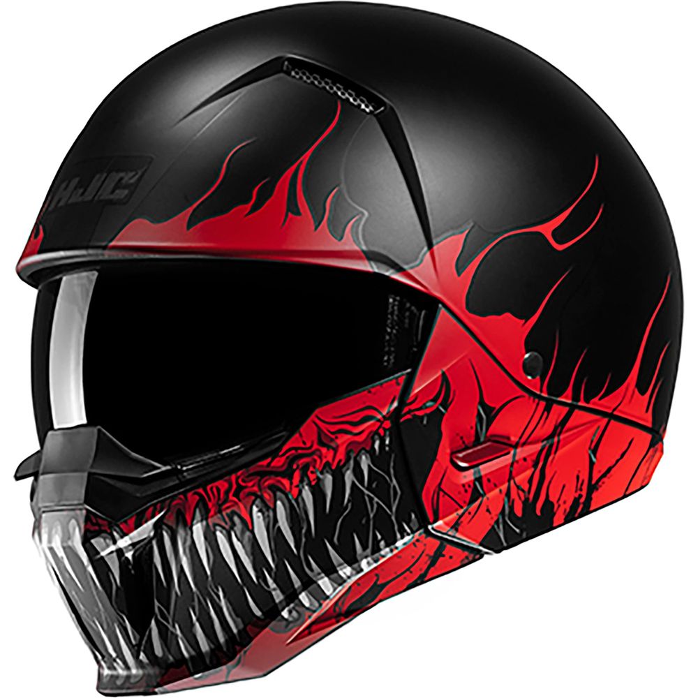 HJC I20 Scraw Open Face Helmet MC1SF Red - ThrottleChimp