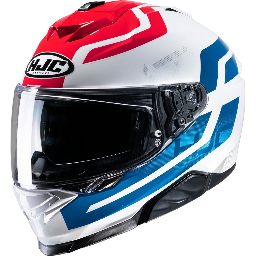 HJC I71 Enta Full Face Helmet MC21SF White / Red / Blue - ThrottleChimp