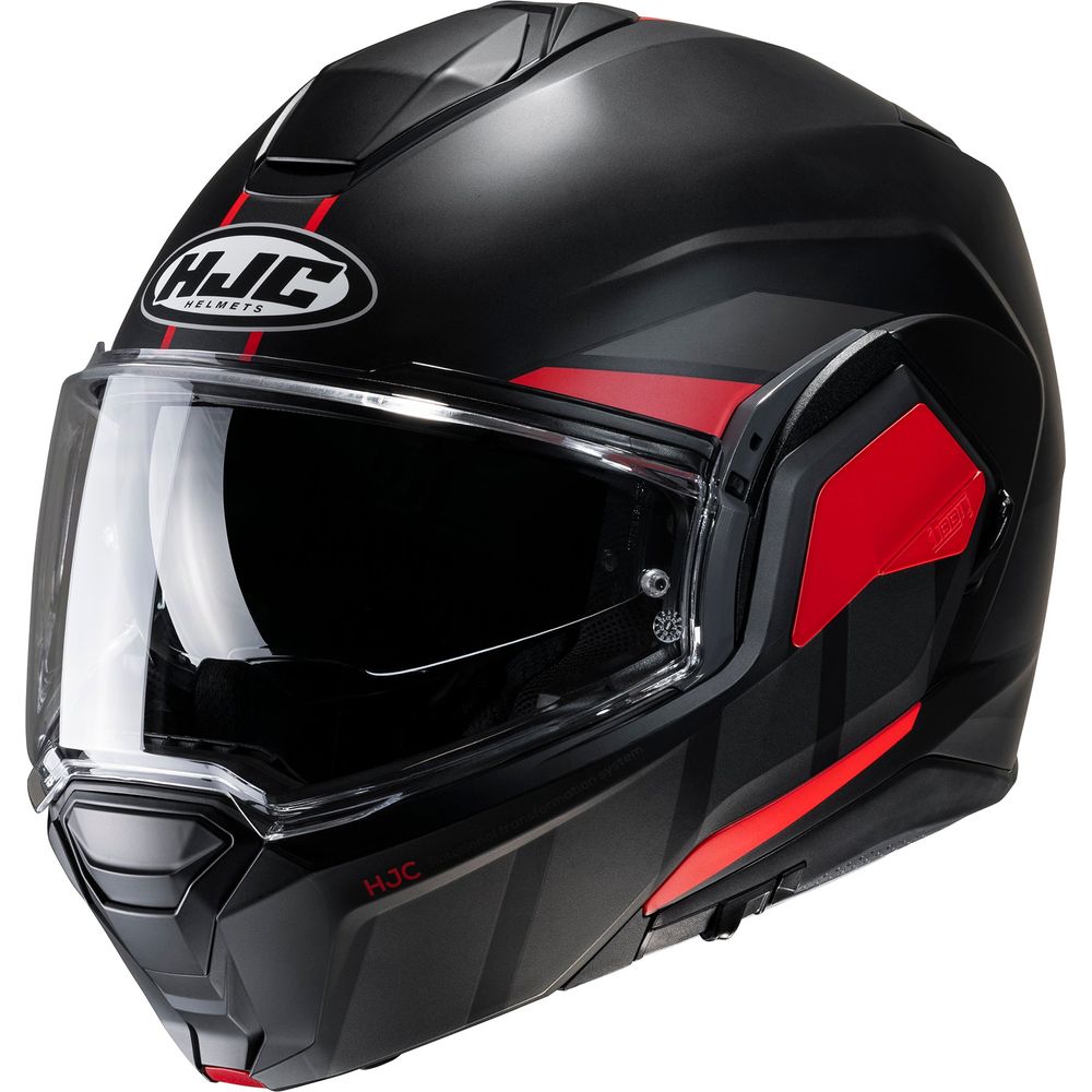 HJC I100 Beis Flip-Up Helmet MC1SF Red FREE 1 YEAR Returns, FREE UK Delivery | ThrottleChimp