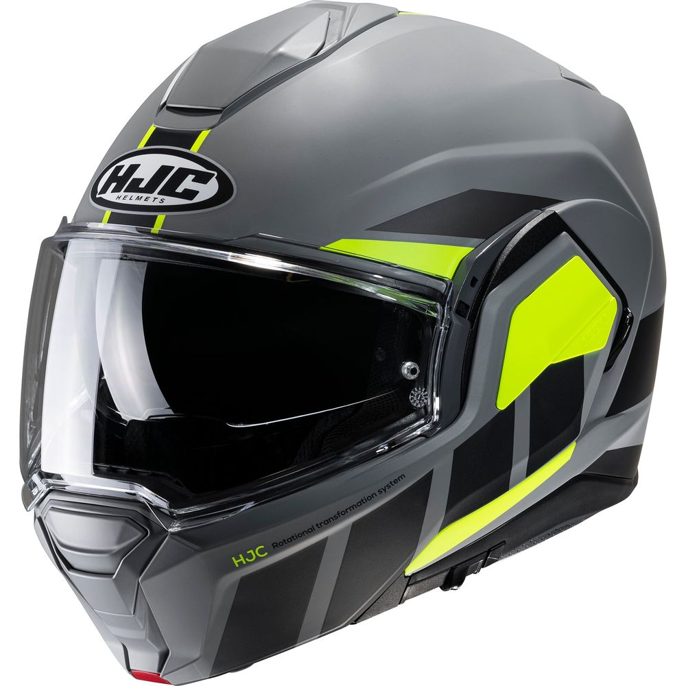 HJC I100 Beis Flip-Up Helmet MC3HSF Yellow FREE 1 YEAR Returns, FREE UK Delivery | ThrottleChimp