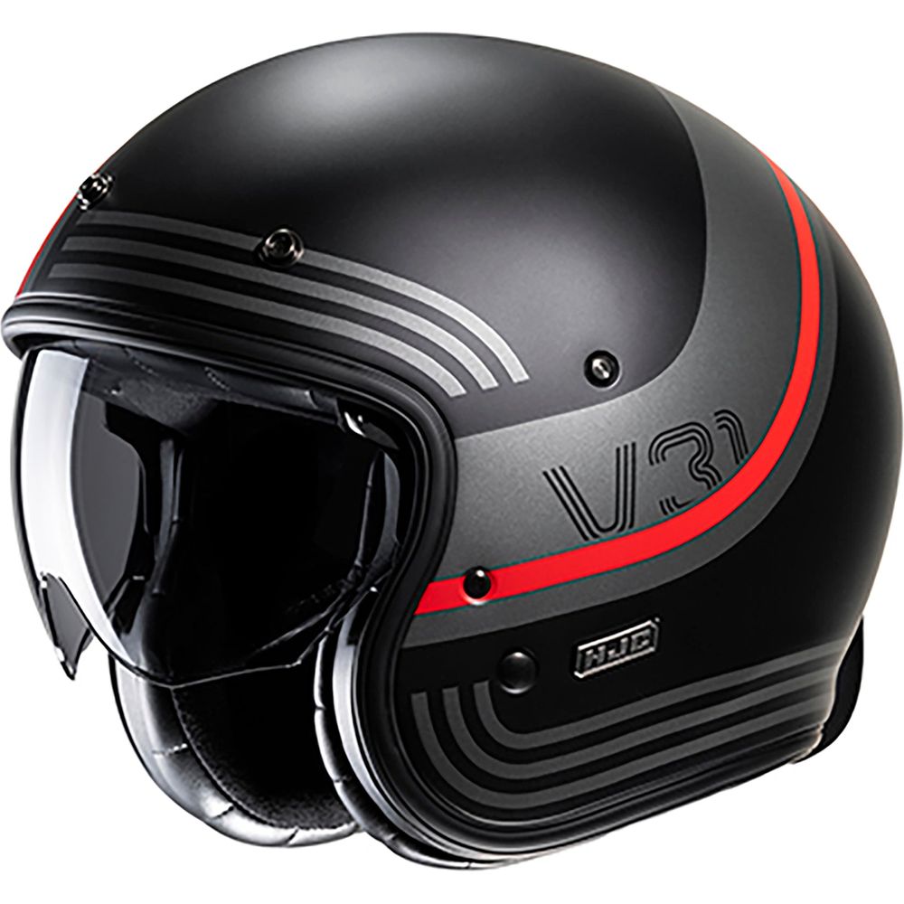 HJC V31 Byron Open Face Helmet MC1SF Red FREE 1 YEAR Returns, FREE UK Delivery | ThrottleChimp