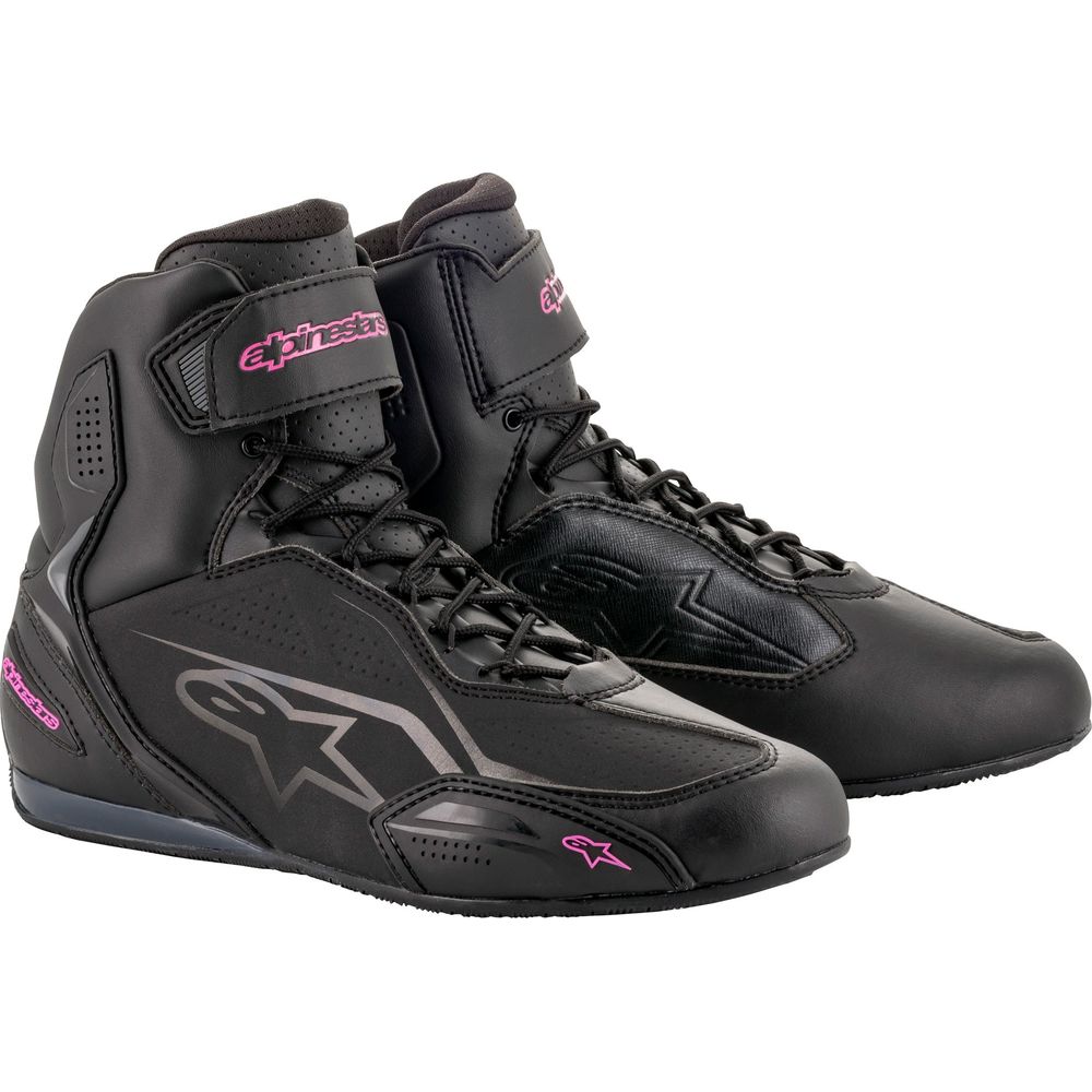 Alpinestars Stella Faster-3 Ladies Shoes Black / Fuchsia - ThrottleChimp