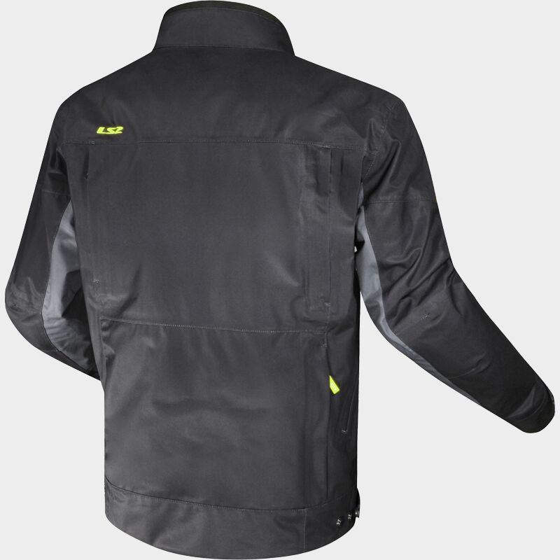 LS2 Titanium Textile Jacket Black / Hi-Viz Yellow