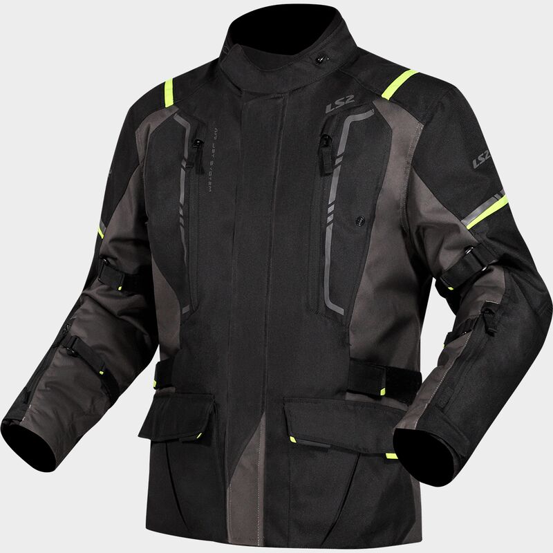 LS2 Narvik Ladies Jacket Grey / Black / Hi-Viz Yellow FREE 1 YEAR Returns, FREE UK Delivery | ThrottleChimp