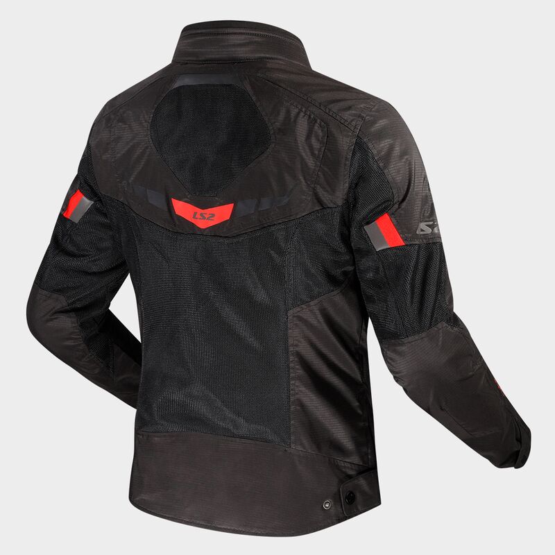 LS2 Garda Air Ladies Textile Jacket Black / Red FREE 1 YEAR Returns, FREE UK Delivery | ThrottleChimp