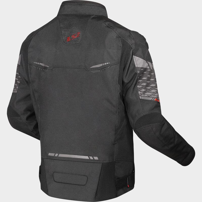 LS2 Apex Textile Jacket Black / Dark Grey FREE 1 YEAR Returns, FREE UK Delivery | ThrottleChimp