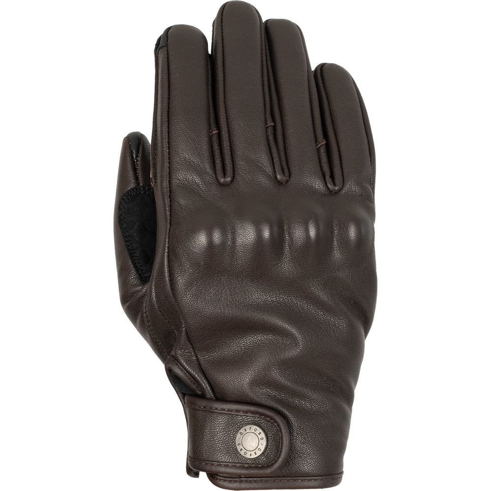 Oxford Henlow Leather Gloves Brown - ThrottleChimp