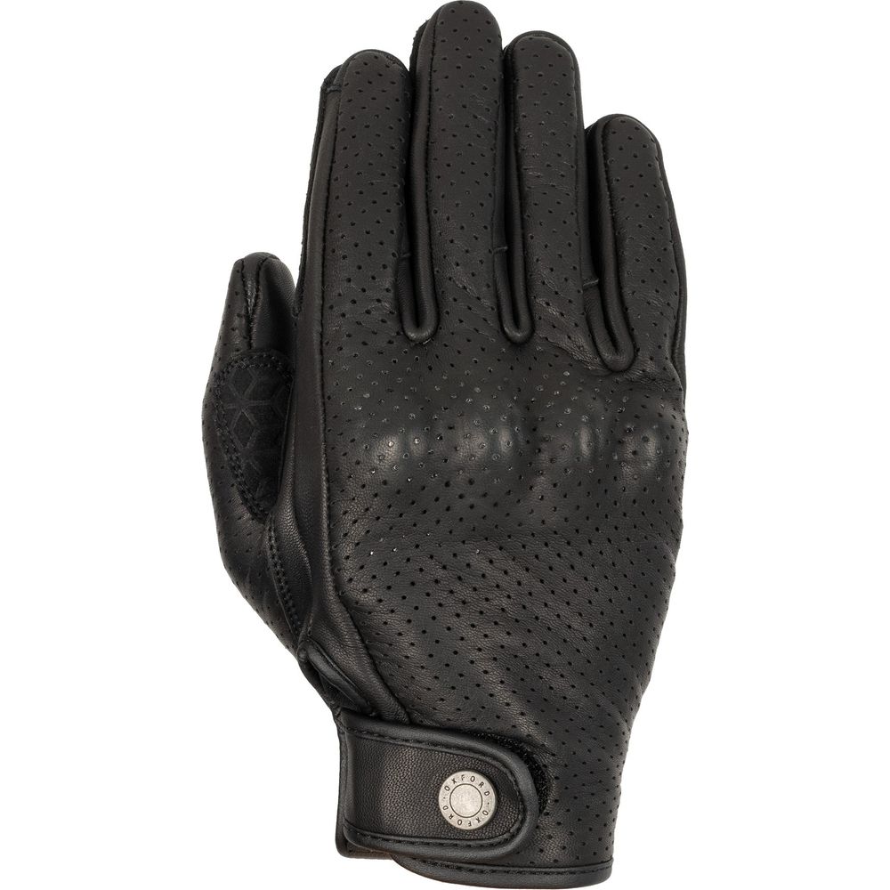 Oxford Henlow Air Leather Gloves Black - ThrottleChimp