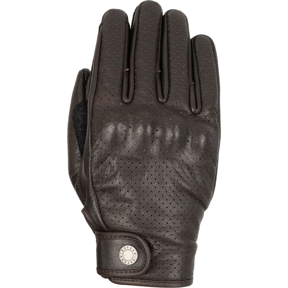 Oxford Henlow Air Leather Gloves Brown - ThrottleChimp