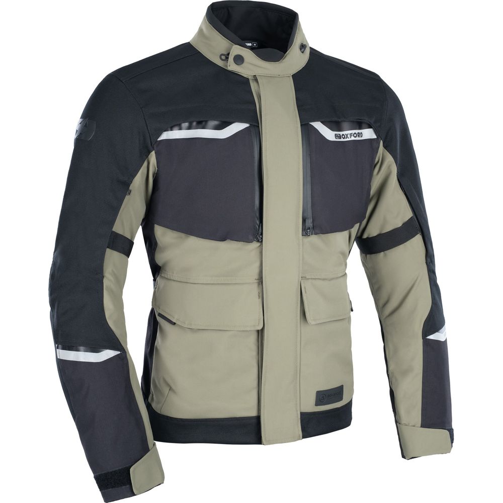 Oxford Mondial 2.0 Textile Jacket Black / Olive - ThrottleChimp