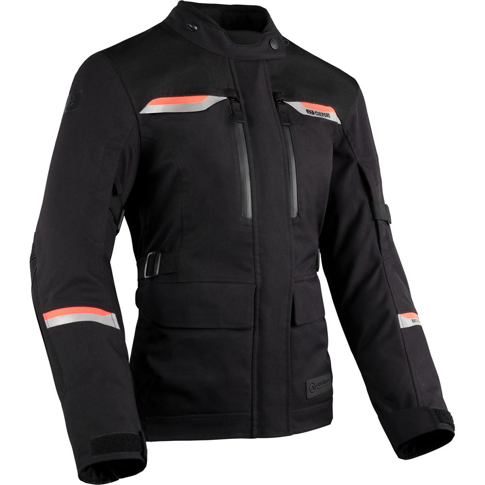 Oxford Mondial 2.0 Ladies Textile Jacket Black / Coral - ThrottleChimp