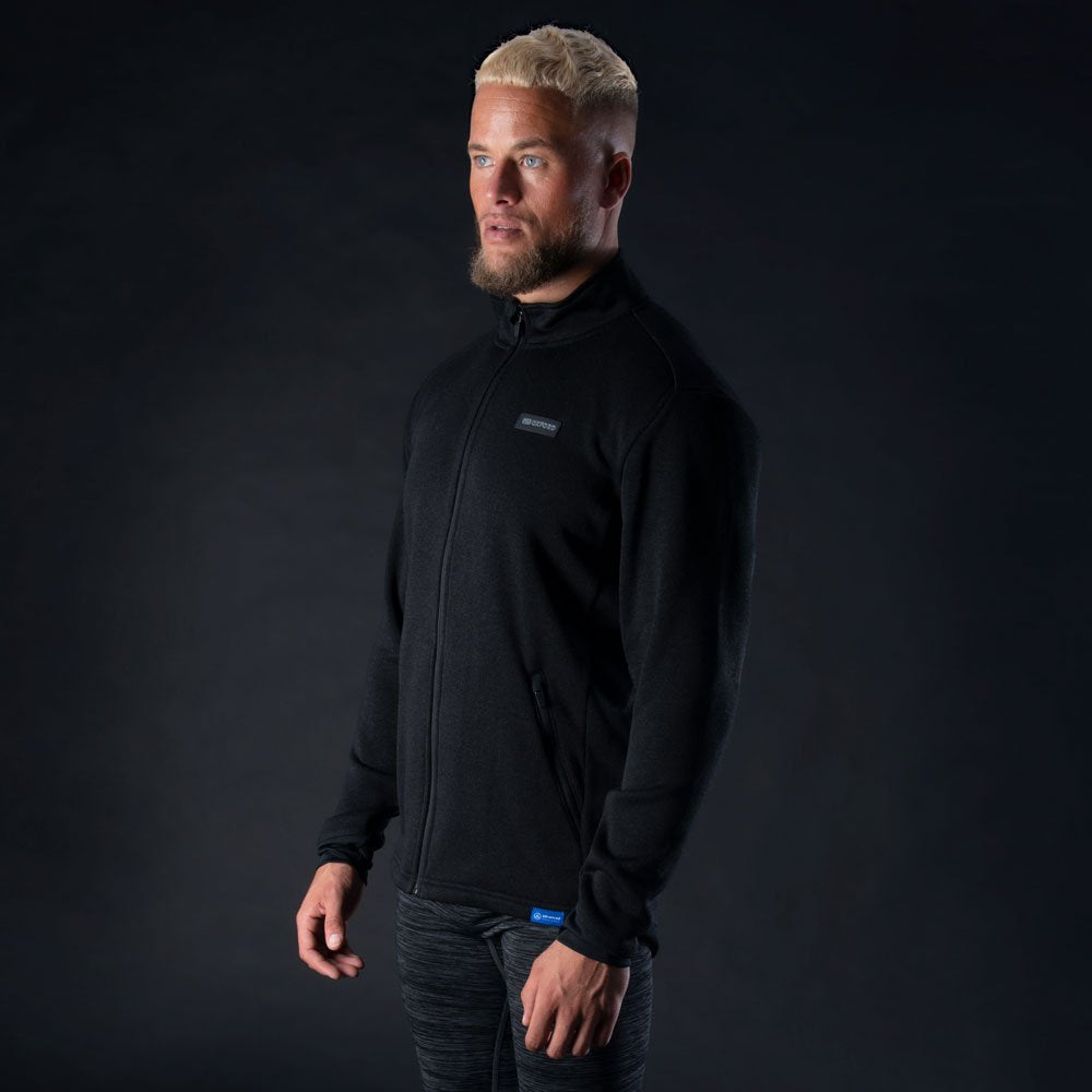 Oxford Advanced Fleece Jacket Black (Image 2) - ThrottleChimp