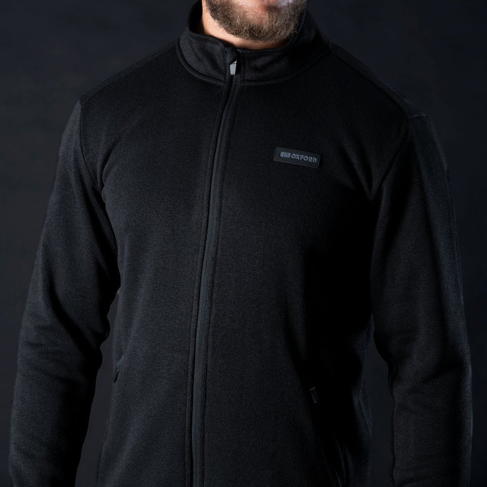 Oxford Advanced Fleece Jacket Black (Image 5) - ThrottleChimp