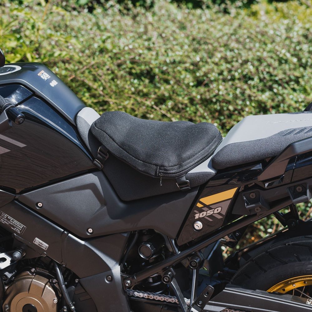 Oxford Air Seat Cushion Black For Adventure & Touring Motorcycle - 38 x 36 x 4cm FREE 1 YEAR Returns, FREE UK Delivery | ThrottleChimp