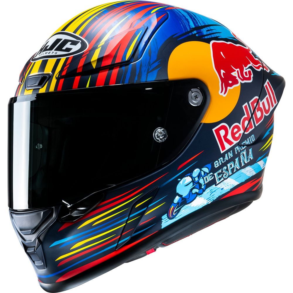 HJC RPHA 1 Red Bull Jerez Full Face Helmet MC21SF Yellow / Red / Blue - ThrottleChimp