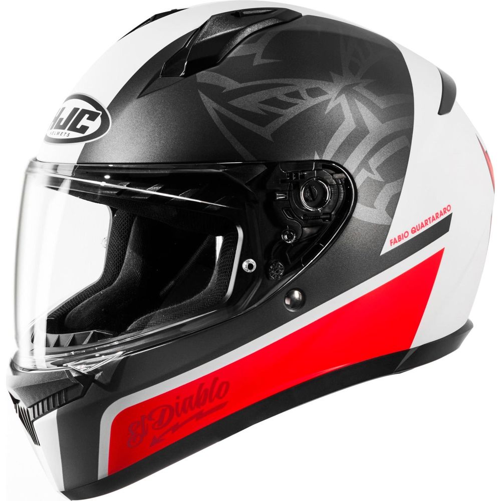 HJC C10 Fabio Quartararo 20 Full Face Helmet MC1SF Black / White / Red FREE 1 YEAR Returns, FREE UK Delivery | ThrottleChimp