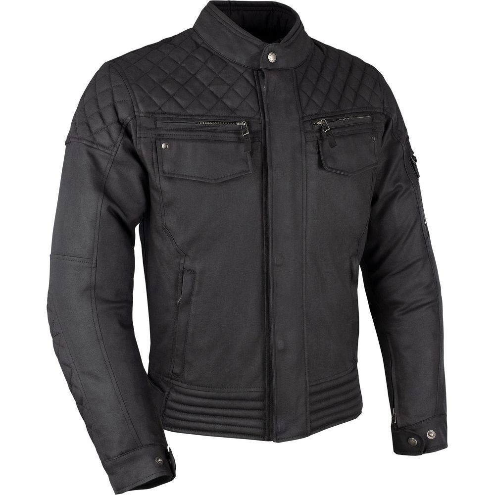 Oxford Hardwick Textile Jacket Black - ThrottleChimp