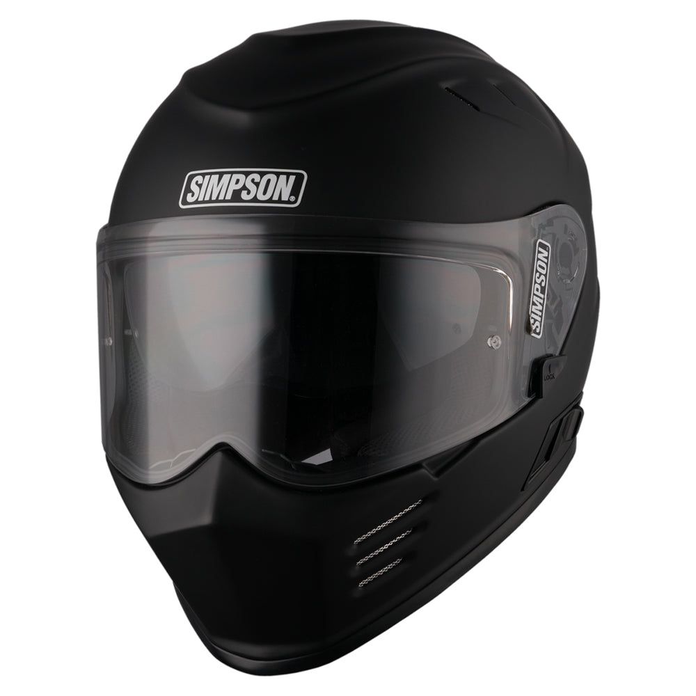 Simpson Venom Solid ECE 22.06 Full Face Helmet Matt Black - ThrottleChimp