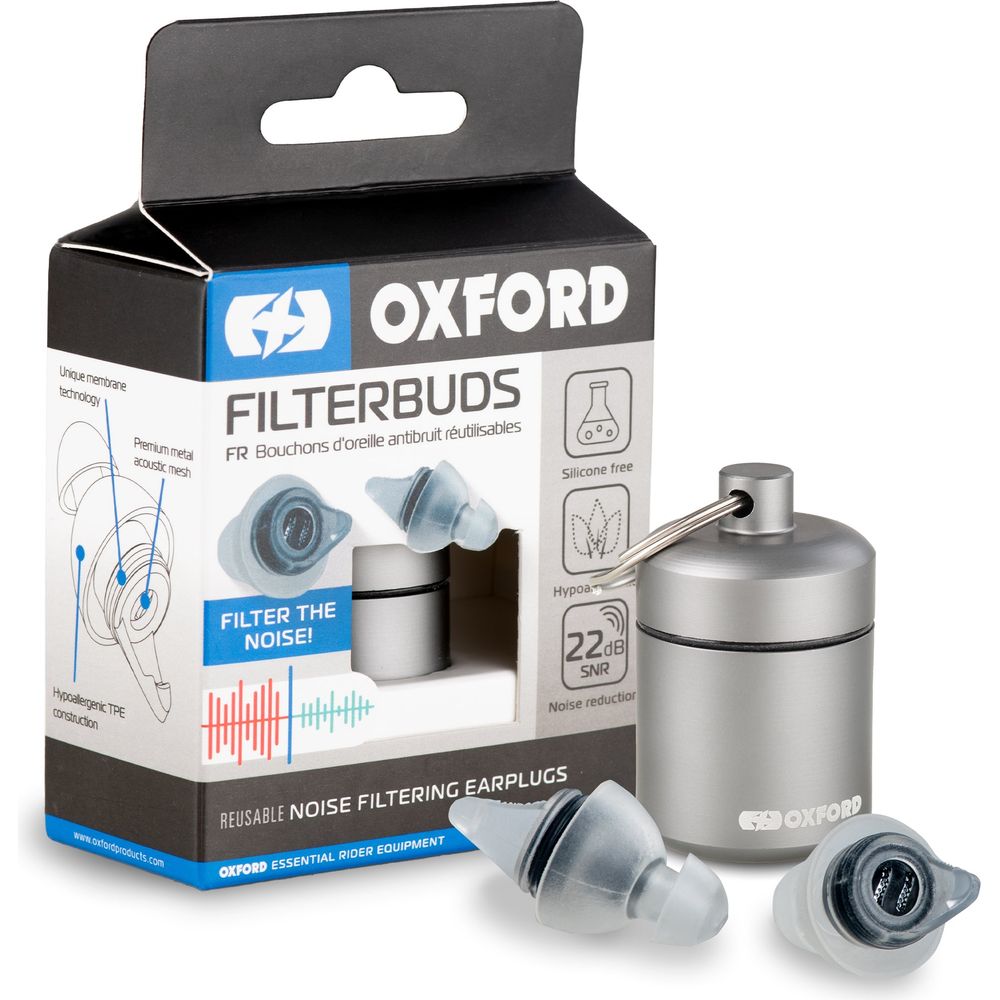 Oxford Noise Filtering Ear Plugs Silver - ThrottleChimp